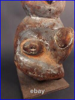 Vanuatu Wood Sculpture Vintage Oceania Mounted