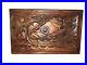 Very Rare Vntg Antique Hand Carved Wood Viking Nors Ship Panel Wall Carving