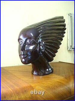 Victoire Spirit Of The Wind Art Deco Sculpture Solid Wood Vintage