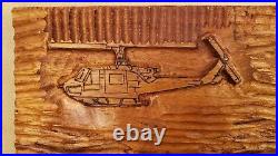 Vietnam Era Vintage Military Woodcarving