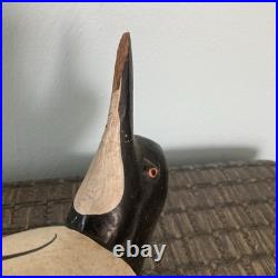 Vintage 12 Carved Wooden Folk Art Penguin