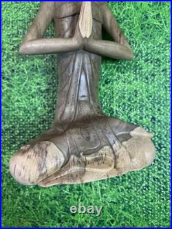 Vintage 14 Wood Carved Balinese Bali Woman Sculpture Statue