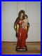 Vintage 18 German or Italian Carved Polychromed Wood Madonna & Child Statue