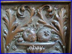Vintage 1883 Wood Hand Carved Wall Hanging Signed O. F. Kime #3796