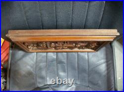 Vintage 1883 Wood Hand Carved Wall Hanging Signed O. F. Kime #3796
