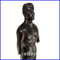 Vintage 1930s Skilled Male Nude Folk Art Wood Carving Sculpture 20