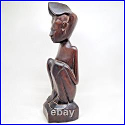 Vintage 1940 Pita Maha Wooden Statue Art Deco Balinese Wood Sculpture Vintage