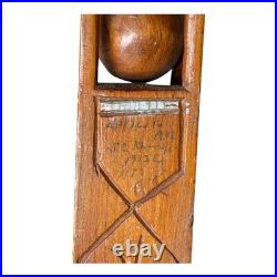 Vintage 1942 Hand Carved Wood Folk Art Whimsy Captive Sculpture Heart Design