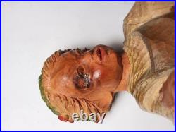 Vintage 1950s Marked ANRI Hand-Carved Wood Sculpture Dancing Tyrolean Couple
