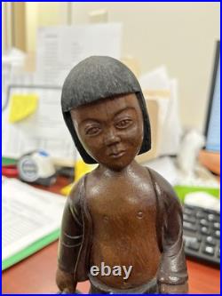 Vintage 1950s Vietnam NGUYEN THANH LE Vietnamese Wood Sculpture Wooden Figure