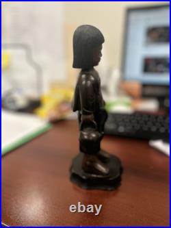 Vintage 1950s Vietnam NGUYEN THANH LE Vietnamese Wood Sculpture Wooden Figure