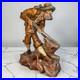 Vintage 1954 German Oberammergau Wood Carving Hunter Statue Valentin Riff VR