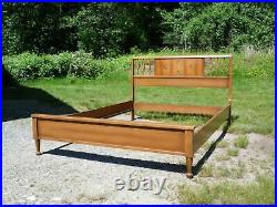 Vintage 1960's American Sculptural Mid Century Modern Walnut Full Double Bed