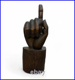 Vintage 1960s Hand-Carved Wood Sculpture. Mid-Century Organic Modern Art. 22