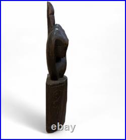 Vintage 1960s Hand-Carved Wood Sculpture. Mid-Century Organic Modern Art. 22