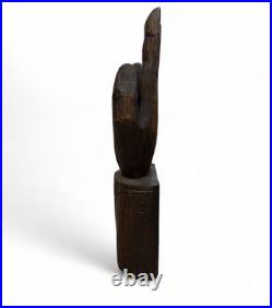 Vintage 1960s Hand-Carved Wood Sculpture. Mid-Century Organic Modern Art. 22