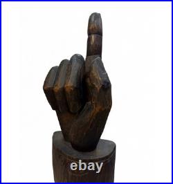 Vintage 1960s Hand-Carved Wood Sculpture. Mid-Century Organic Modern Art. 22
