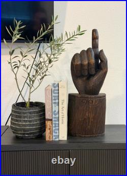 Vintage 1960s Hand-Carved Wood Sculpture. Mid-Century Organic Modern Art. 22