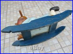 Vintage 1960s Unique Beautiful Rocking Tintin Horse Solid Wood Carving 10 Kg