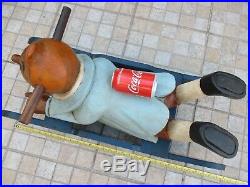 Vintage 1960s Unique Beautiful Rocking Tintin Horse Solid Wood Carving 10 Kg