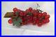 Vintage 1970s HUGE Lucite Grape FULL Cluster Red Ball MCM Retro Wood Sculpture