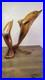 Vintage 1973 Signed Large Handcarved Wood Dolphins Jumping Milo Wood Hawaii BIG