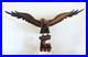 Vintage 1976 Polish Hand Carved Wooden Eagle Statue 38 Large Folk Art Signed