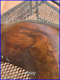 Vintage 1980's Russian USSR Hand Carved Wooden 18 Baby Seal Signed Sculpture