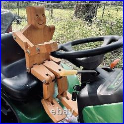 Vintage 1980s Don Ellefson Articulated Wooden Toy Robot Folk Art Wood Sculpture