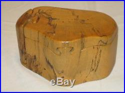 Vintage 1987 DON RUPARD Hand Crafted Spalted BURL WOOD Sculpture PUZZLE BOX