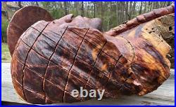 Vintage 1988 Bob Lundy Wood Carving Sculpture Indian Man Cowboy 18 Dual