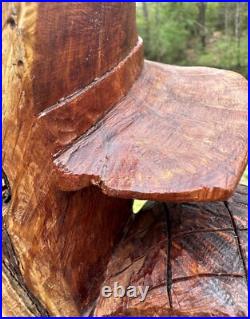 Vintage 1988 Bob Lundy Wood Carving Sculpture Indian Man Cowboy 18 Dual