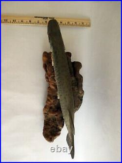 Vintage 1989 Gene Malin Carved Art Wood Muskie Musky fish Rare Original