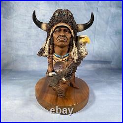 Vintage 1995 Artist Neil Rose Betrayal Indian & Eagle Sculpture 29/2500 READ