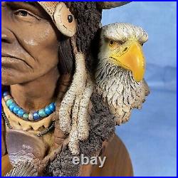 Vintage 1995 Artist Neil Rose Betrayal Indian & Eagle Sculpture 29/2500 READ