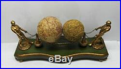 Vintage 20 ART DECO Man Men Figure Sculpture Struggle Chain Globe Orbs Balls