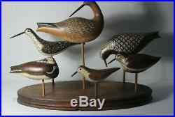 Vintage 2006 ORVIS 150th Anniversary 6 Shorebird Decoy Wood Carving Sculpture