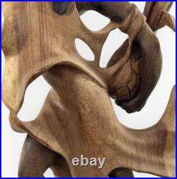 Vintage 29 Signed by Artist Monkey Pod Wood Sculpture Caribbean Folk Art Vintage 29 Signed by Artist Monkey Pod Wood Sculpture Caribbean Folk Art