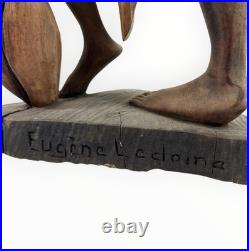 Vintage 29 Signed by Artist Monkey Pod Wood Sculpture Caribbean Folk Art Vintage 29 Signed by Artist Monkey Pod Wood Sculpture Caribbean Folk Art