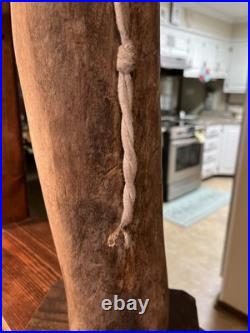 Vintage 29 inch Signed HECTOR Wood Carving St. Francis in Excellent Cond