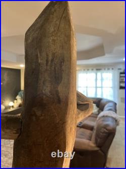 Vintage 29 inch Signed HECTOR Wood Carving St. Francis in Excellent Cond