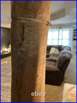 Vintage 29 inch Signed HECTOR Wood Carving St. Francis in Excellent Cond