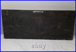 Vintage 3 Wise Monkeys Wood Carving Motif Wall Plaque With Gold Accents