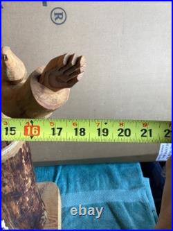 Vintage 32 1998 Signed HECTOR RASCON Wood Carving St. Francis in Excellent Cond