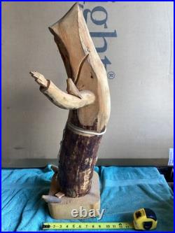 Vintage 32 1998 Signed HECTOR RASCON Wood Carving St. Francis in Excellent Cond