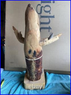 Vintage 32 1998 Signed HECTOR RASCON Wood Carving St. Francis in Excellent Cond