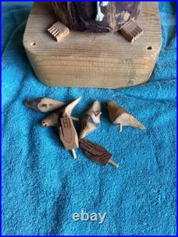 Vintage 32 1998 Signed HECTOR RASCON Wood Carving St. Francis in Excellent Cond