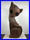Vintage 50's 60's Unusual 15 Witco Wood Carved Cat Art Sculpture