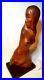 Vintage 60's Large Hand Carved 24 x 8 Woman Figurine Solid Wood Sculpture Teak