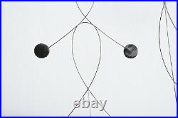 Vintage 60s Danish Modern Kinetic Sculpture Wire Abstract Art